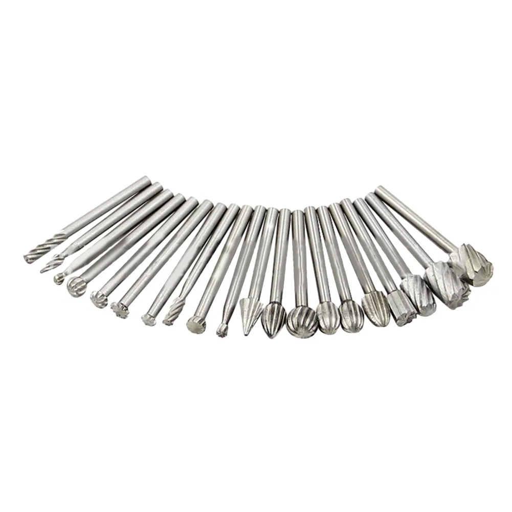 20pcs HSS Rotary Burring Bit Polishing Grinding Head Drill Bit 3mm Shank For Wood ABS Acrylic PVC Carving Rotary Tool Grinder
20pcs HSS Rotary Burring Bit Polishing Grinding Head Drill Bit 3mm Shank For Wood ABS Acrylic PVC Carving Rotary Tool Grinder