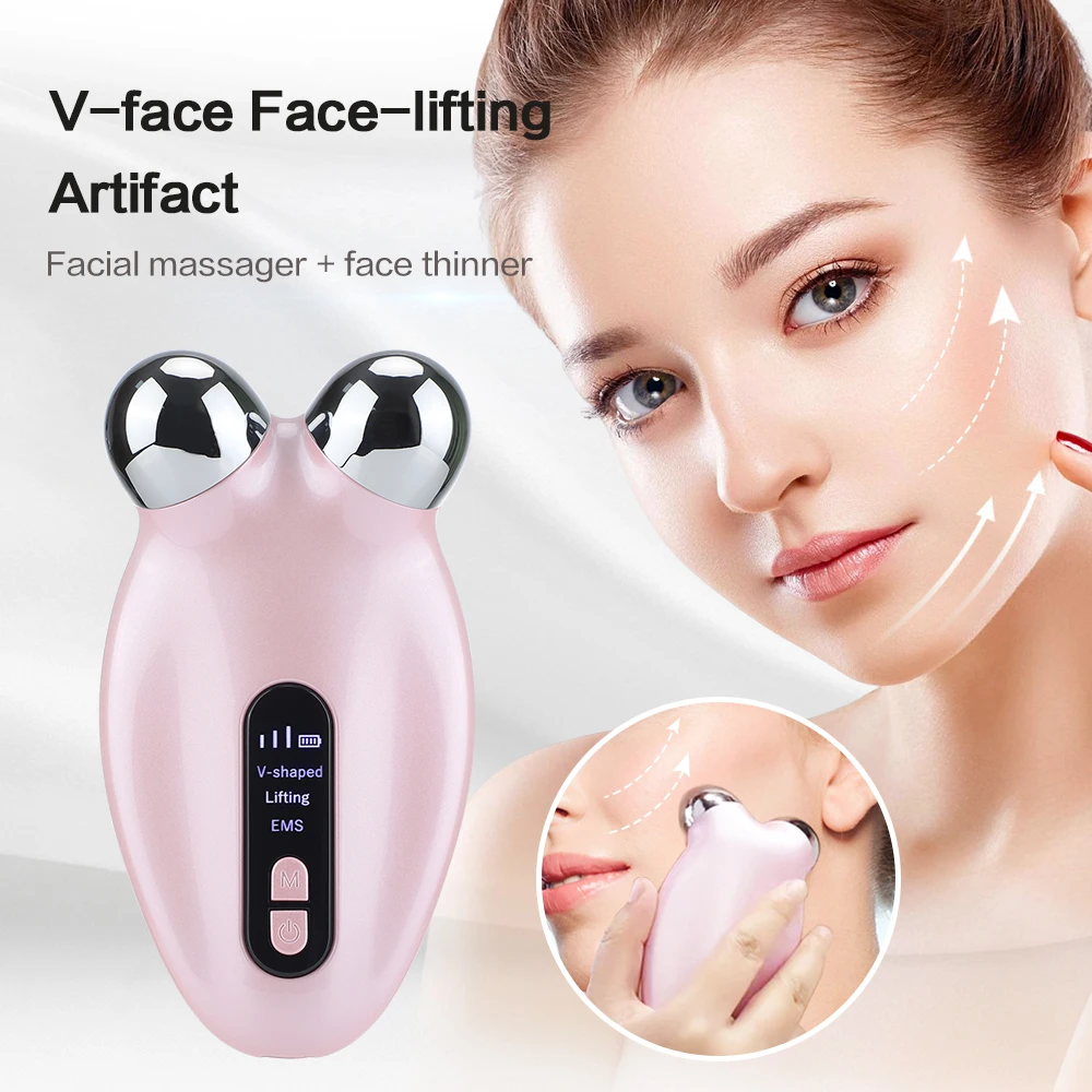 EMS Face Lifting Microcurrent Roller Massager Electric Facial Massage Device Spa V Shaped Face Anti Wrinkle Reduce Double Chin
EMS Face Lifting Microcurrent Roller Massager Electric Facial Massage Device Spa V Shaped Face Anti Wrinkle Reduce Double Chin