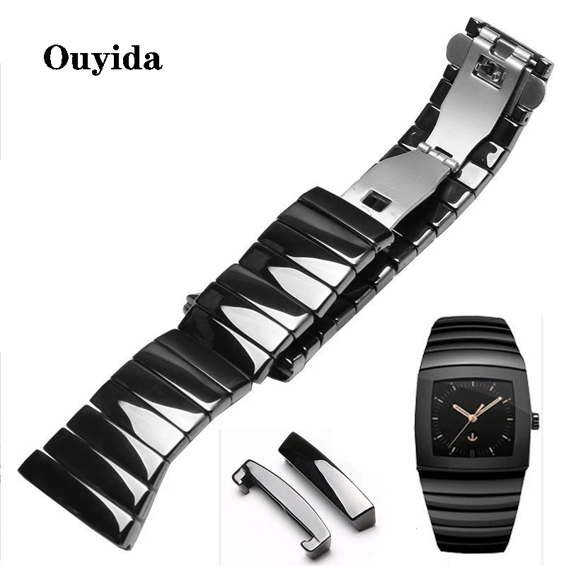 Top-Level Ceramic Watch Strap For Rado Sintra Silver Diamond Series Watchband Black Bracelet Women Men watch chain 17 /26 /29mm
Top-Level Ceramic Watch Strap For Rado Sintra Silver Diamond Series Watchband Black Bracelet Women Men watch chain 17 /26 /29mm