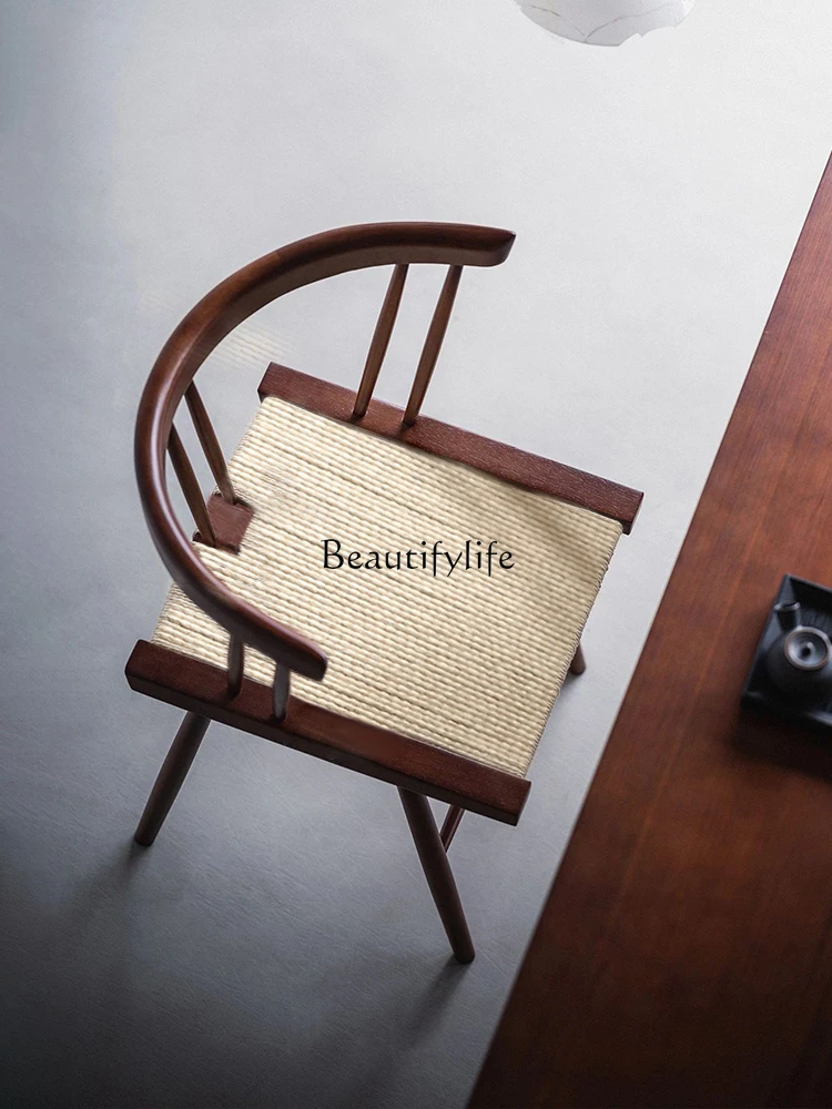 Zhonggu Solid Wood Household Rope Dining Chair New Chinese Style Desk Silent Wind Log Dining Table Stool
Zhonggu Solid Wood Household Rope Dining Chair New Chinese Style Desk Silent Wind Log Dining Table Stool