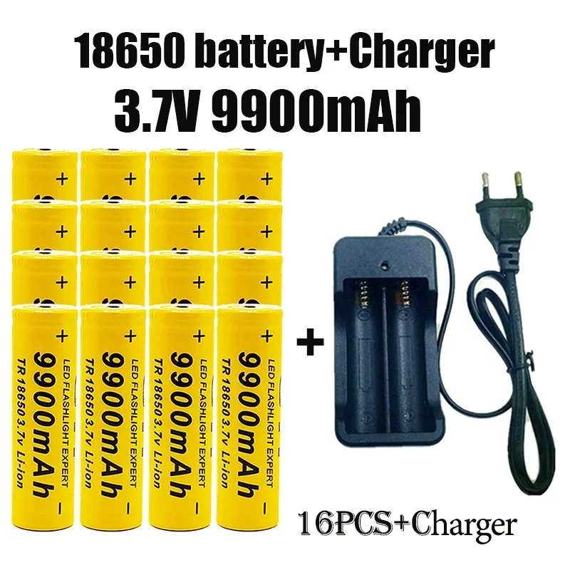 18650 Rechargeable Battery 3.7V9900Mah with Charger Capacity Rechargeable Lithium-ion Battery for Screwdriver Computer Shaver
18650 Rechargeable Battery 3.7V9900Mah with Charger Capacity Rechargeable Lithium-ion Battery for Screwdriver Computer Shaver
