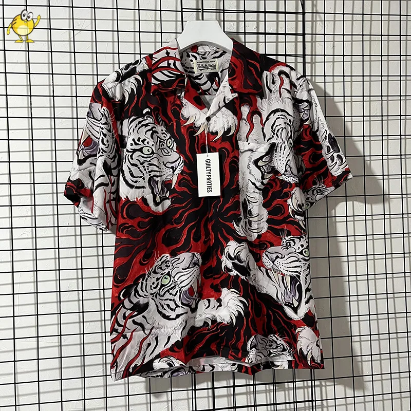 Flame Tiger Print WACKO MARIA Hawaii Shirts Men Woman 1:1 Fashion Casual Summer Beach Tops
Flame Tiger Print WACKO MARIA Hawaii Shirts Men Woman 1:1 Fashion Casual Summer Beach Tops