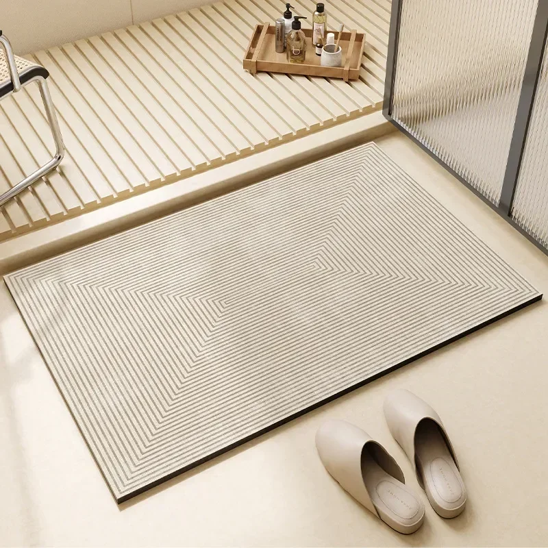 

Diatom Square Door Absorbent Mat Toilet Bathroom Floor Foot Carpet Soft Simplicity Mud Entry Modern Home Non-slip Mats
