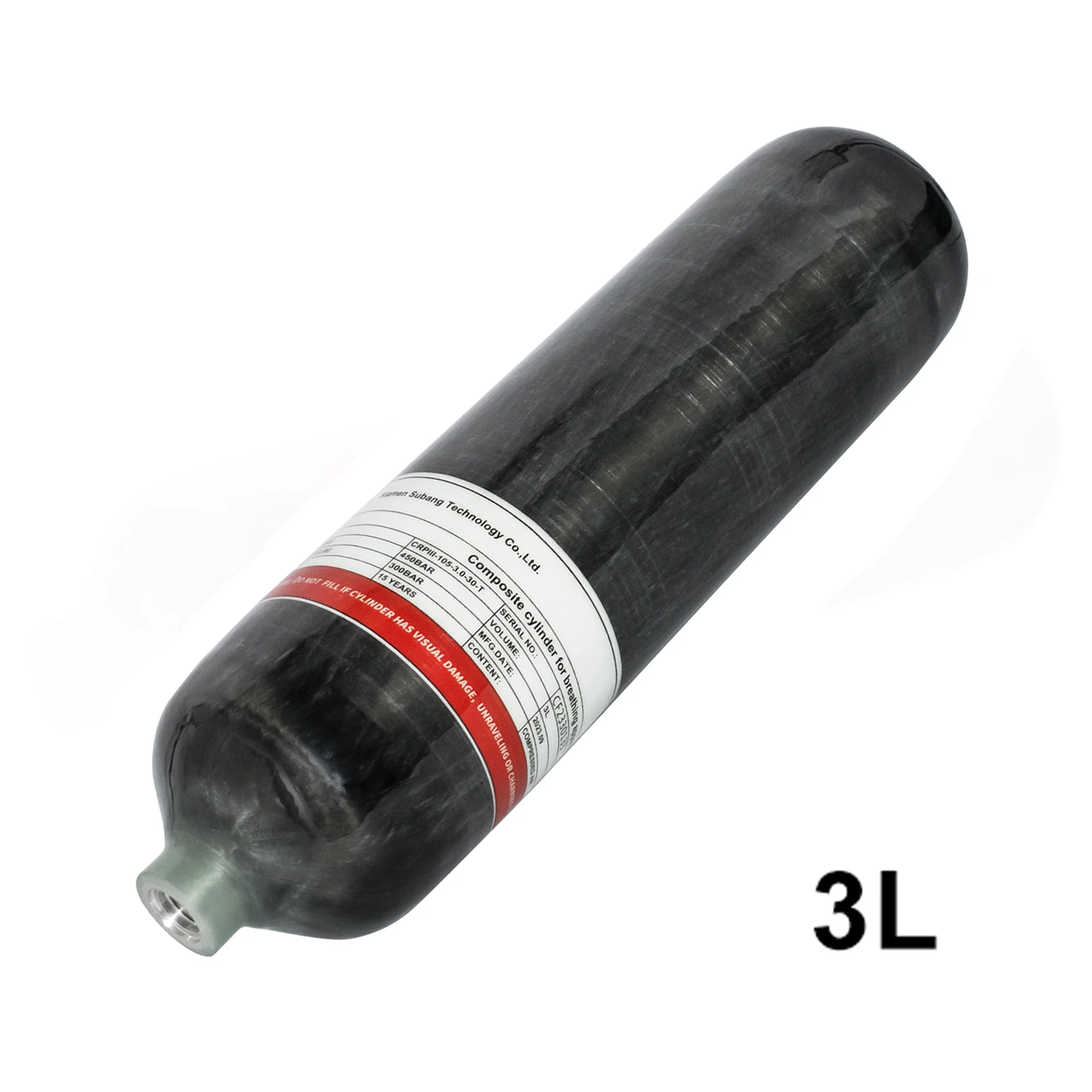 TUXING 3L Carbon Fiber Cylinders 4500Psi 300Bar High Pressure Cylinders Scuba Diving Tank Thread M18*1.5
TUXING 3L Carbon Fiber Cylinders 4500Psi 300Bar High Pressure Cylinders Scuba Diving Tank Thread M18*1.5