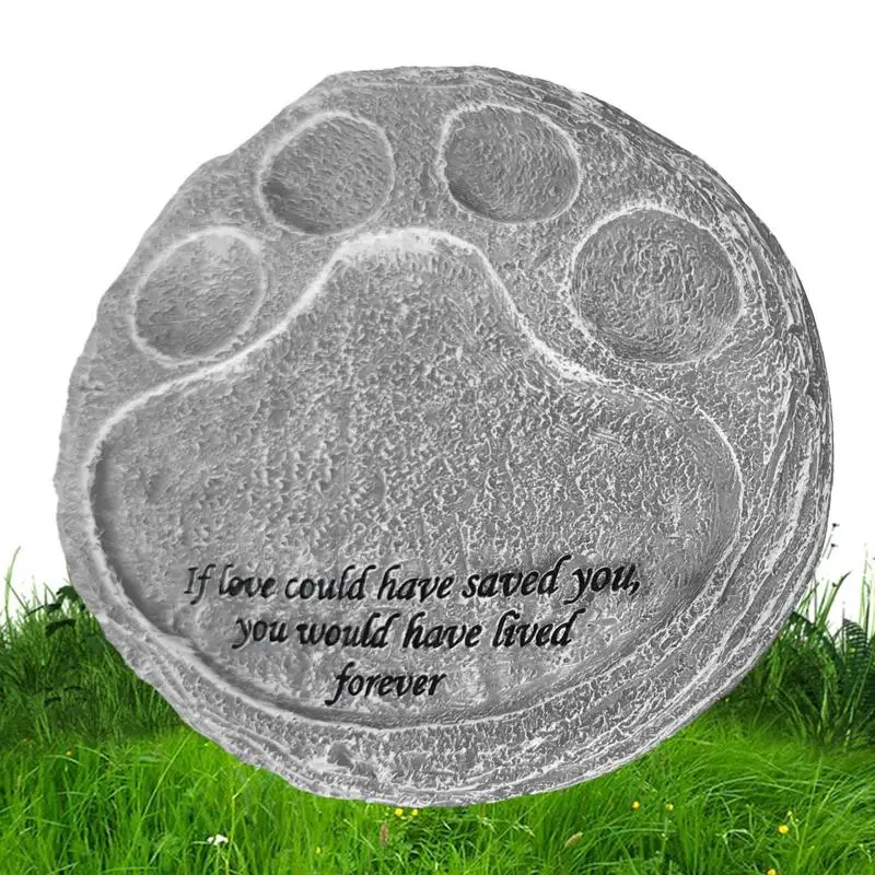 

Камень-гравировка для домашних питомцев, изысканный маркер на память о собачьих лапах, украшение для кладбища