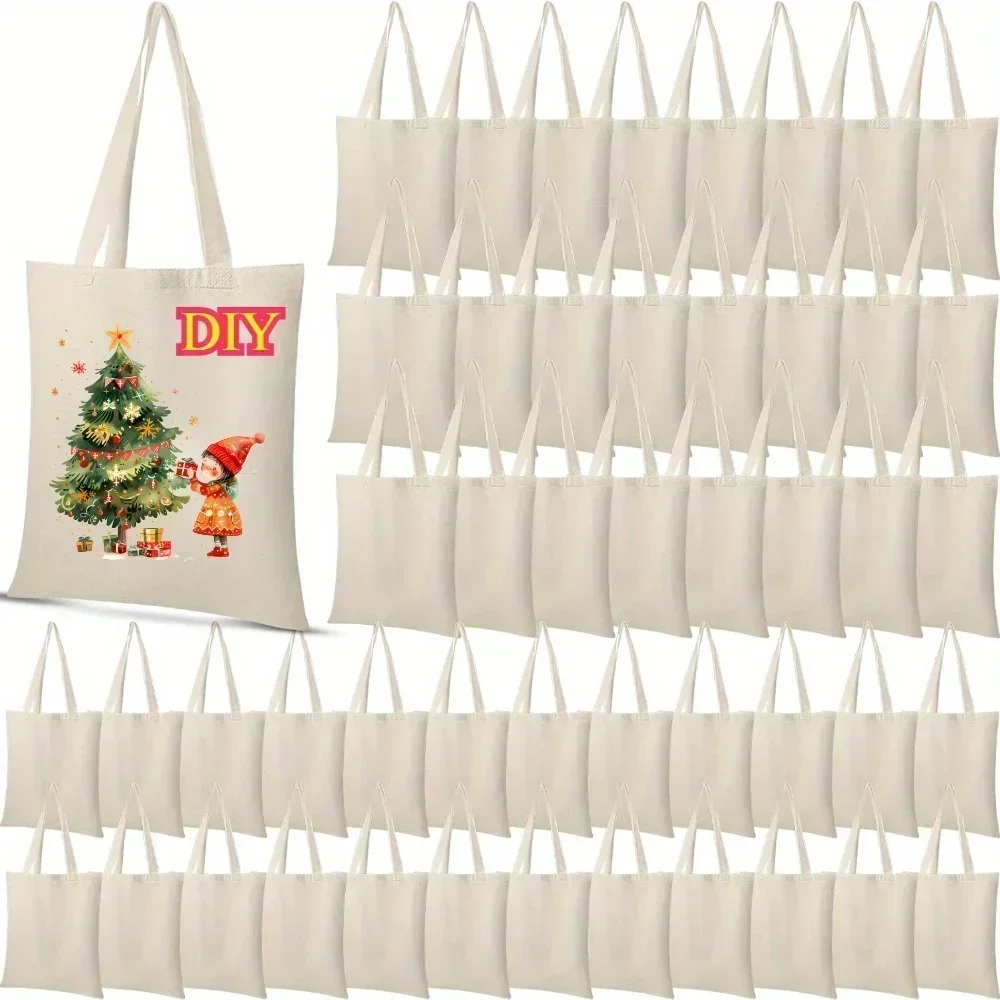 3/6 Pcs Blank Tote Bags 30x40cm for DIY Crafts, Painting, Shopping, and Grocery Use 1 S7ff88653d5234940a021e1d1ecaa6427t