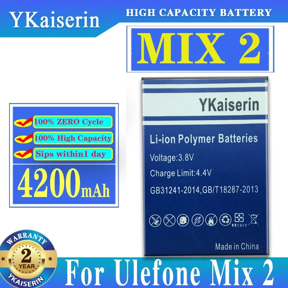 

YKaiserin For Ulefone MIX2 Replacement 4200mAh Parts Backup Battery for Ulefone MIX 2 MTK6737 Smart Phone