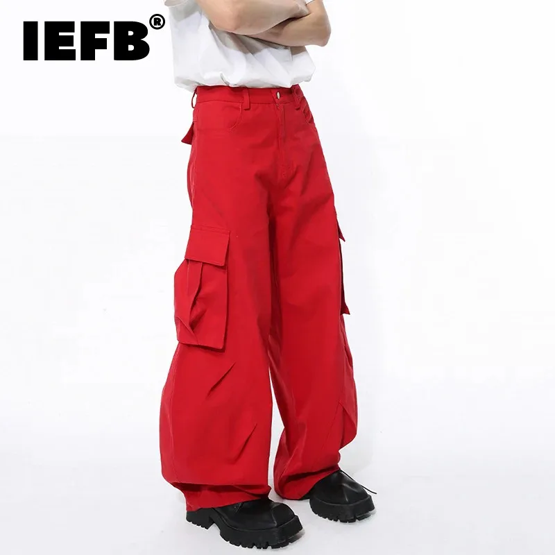 Комбинезон IEFB мужской с широкими штанинами, одежда для работы в стиле оверсайз, цветные модные брюки с карманами, 9C5103, весна
Комбинезон IEFB мужской с широкими штанинами, одежда для работы в стиле оверсайз, цветные модные брюки с карманами, 9C5103, весна