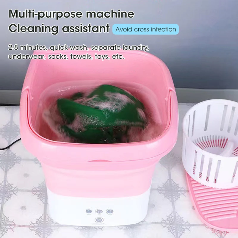 Folding Mini Washing Machine For Clothes With Dryer Bucket Washing For Socks Underwear Washing Machine With Drying Centrifuge
Folding Mini Washing Machine For Clothes With Dryer Bucket Washing For Socks Underwear Washing Machine With Drying Centrifuge