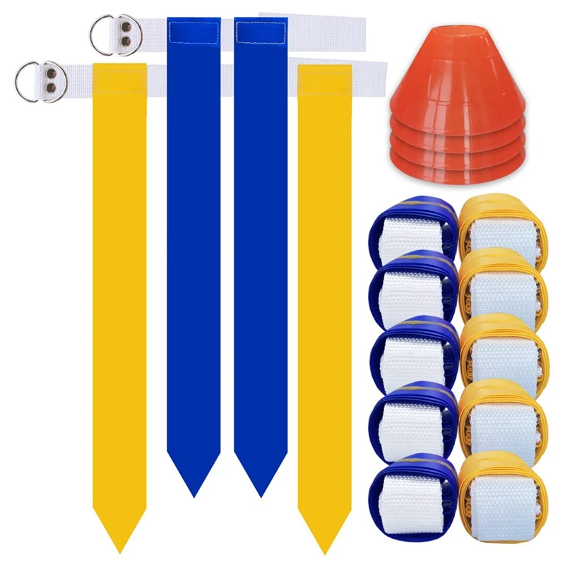 Complete Indoor & Outdoor Training Set Football Belts Kit 10 Player Flag Football Belts And Flags Set Yellow&Red
Complete Indoor & Outdoor Training Set Football Belts Kit 10 Player Flag Football Belts And Flags Set Yellow&Red