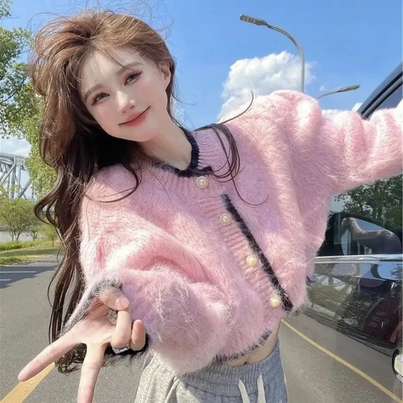 Knitted Cardigan Women Gentle Crop Knitwear Girlish Ulzzang Soft Panelled Sweet All-match Y2k Sweater Tender Aesthetic Clothing
Knitted Cardigan Women Gentle Crop Knitwear Girlish Ulzzang Soft Panelled Sweet All-match Y2k Sweater Tender Aesthetic Clothing