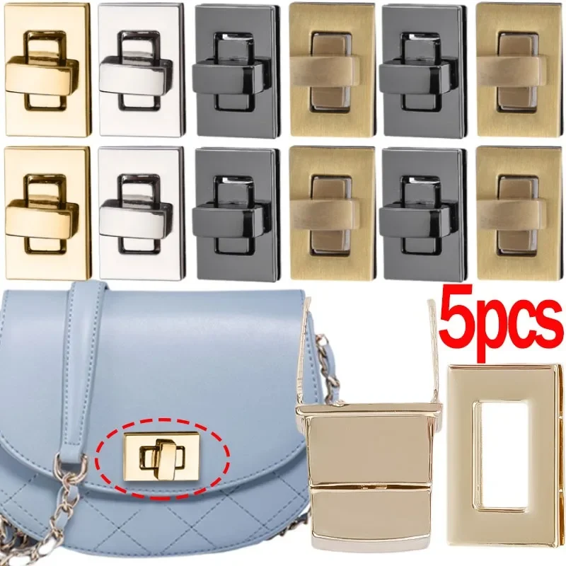 

1/5pcs Metal Locks Bag Clasp Catch Buckles for Handbags Shoulder Bags Purse Totes Closures Snap Clasps DIY Craft Bag Accessories