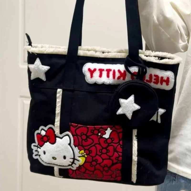 Sanrios Hellokitty серия мультфильм аниме Tote большой емкости удобные кавайные модные Универсальные Сумки через плечо для студентов
Sanrios Hellokitty серия мультфильм аниме Tote большой емкости удобные кавайные модные Универсальные Сумки через плечо для студентов