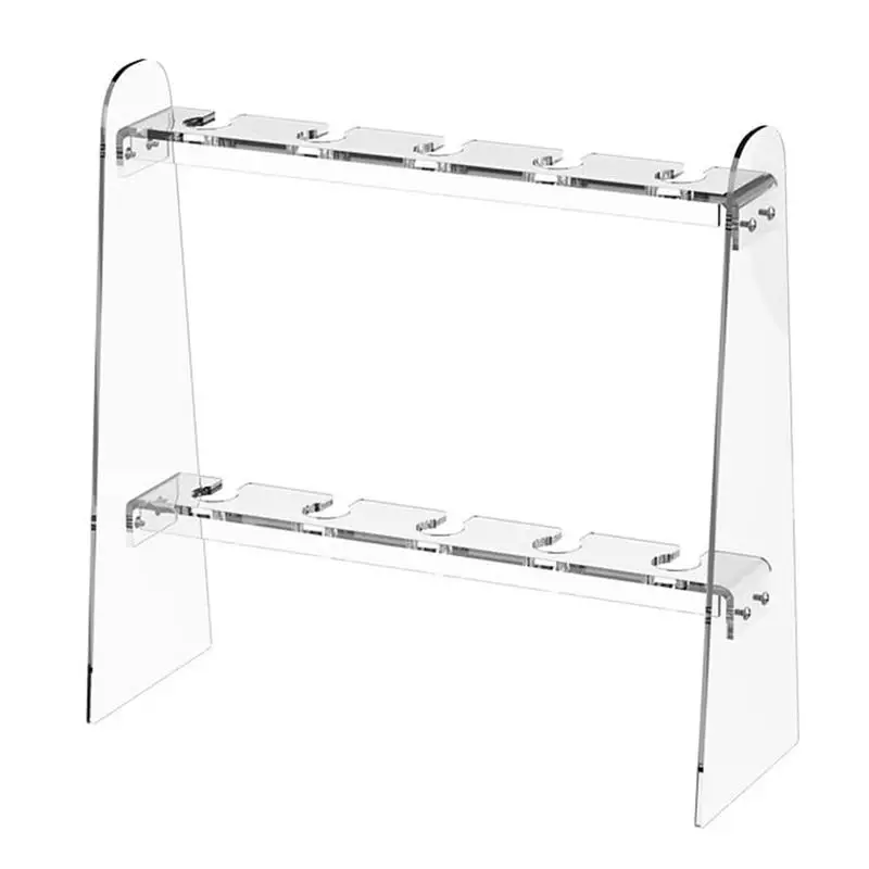 

Champagne Stand Holder Clear Acrylic Display Stand 2 Layer Acrylic Clear Champagne Stand 10 Slots Easy Display Shelves Rack