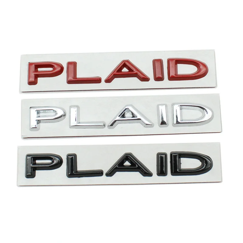 3D Metal Car PLAID Letters Logo Side Fender Trunk Body Badge Emblem Decals Sticker For Tesla MODEL 3 S X Y Styling Accessories
3D Metal Car PLAID Letters Logo Side Fender Trunk Body Badge Emblem Decals Sticker For Tesla MODEL 3 S X Y Styling Accessories