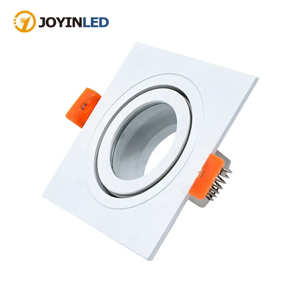 

1/10 PCS Adjustable Aluminum LED Recessed Downlight Housing Frame Cut-out 65mm GU10 MR16 LED Ceiling Spotlight Fixture