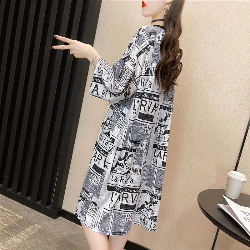

Korean style Blow up the street Dresses summertime Ice silk quick-dry Full-length skirt Loose nightdress Can be worn outside