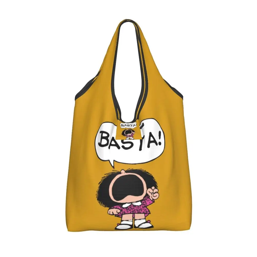 Custom Vintage Mafalda Manga Grocery Shopping Bag 50 S8003993c34d14843baa2d251f6395ea22