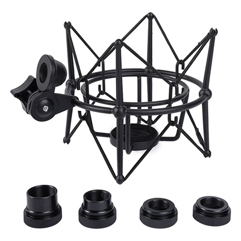 Microphone Shock Mount Adjustable Mount Recording Mic Stand Metal Bracket Pod Microphone Stand (Black)
Microphone Shock Mount Adjustable Mount Recording Mic Stand Metal Bracket Pod Microphone Stand (Black)
