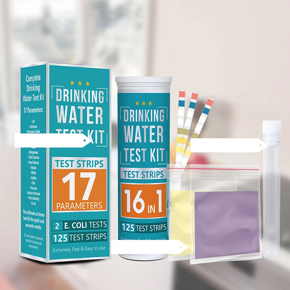 17 In 1 Drinking Water Quality Test Kit Hardness Test Bacteria Test Pad Home Tap PH Test Outdoor Hot Tubs Water Testing Product
17 In 1 Drinking Water Quality Test Kit Hardness Test Bacteria Test Pad Home Tap PH Test Outdoor Hot Tubs Water Testing Product
