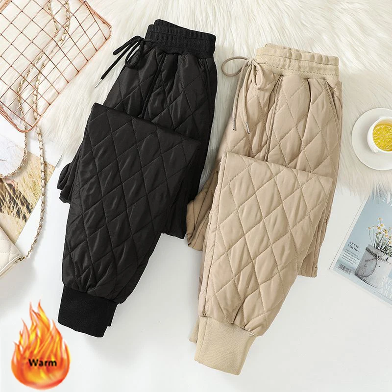 Winter Down Cotton Harem Pant Women Elastic High Waist Thick Ankle-Length Pants Plus Size Sweatpants Casual Drawstring Trousers
Winter Down Cotton Harem Pant Women Elastic High Waist Thick Ankle-Length Pants Plus Size Sweatpants Casual Drawstring Trousers