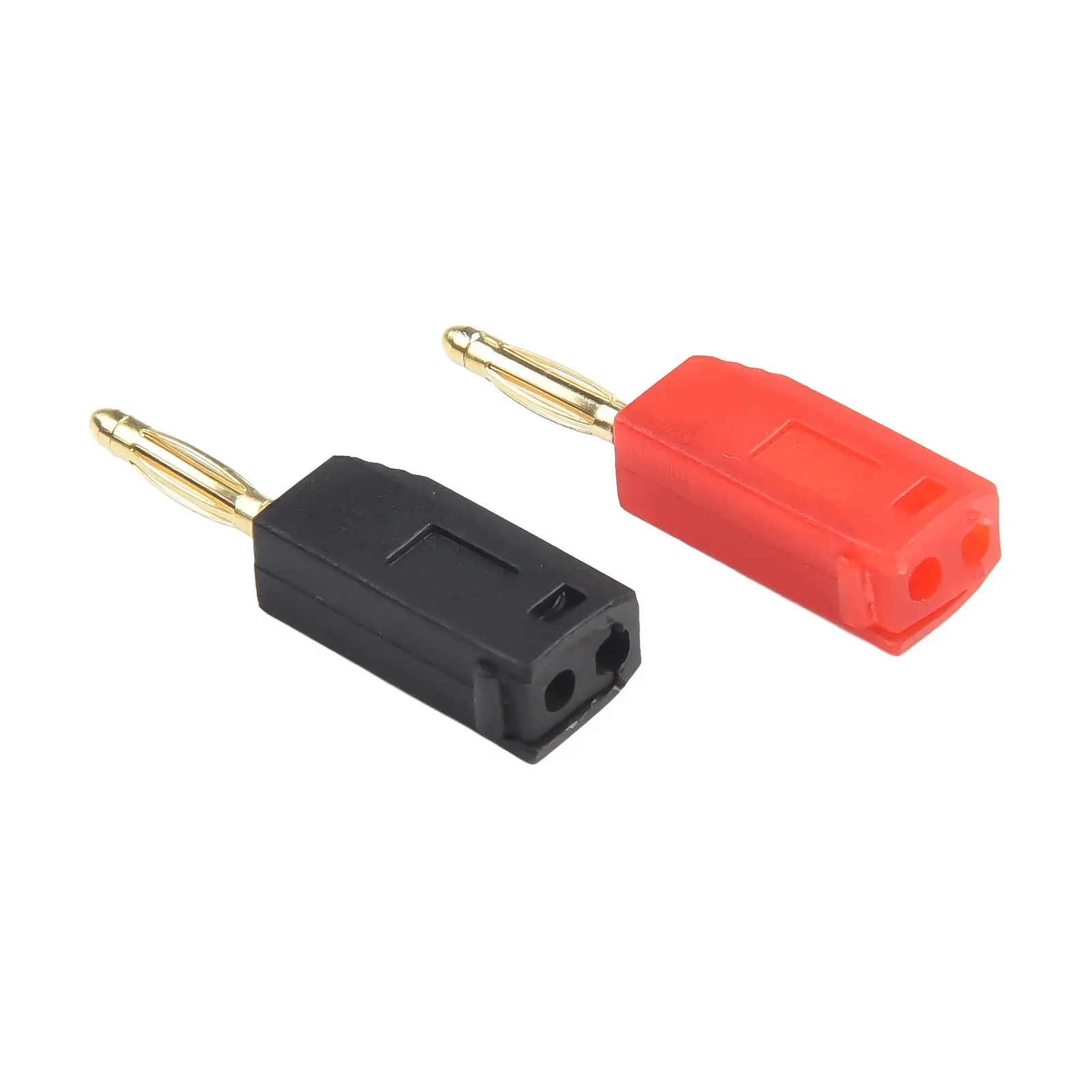 

Durable Banana Plug Connector - 10PCS 2MM - Banana Plug - Gold Plating Connection Method Copper/PE Red + Black