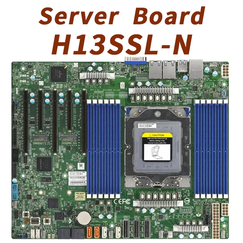 

H13SSL-N для материнской платы Supermicro поддерживает процессоры AMD EPYC серии 9004 до 96 ядер ECC DDR5 RDIMM