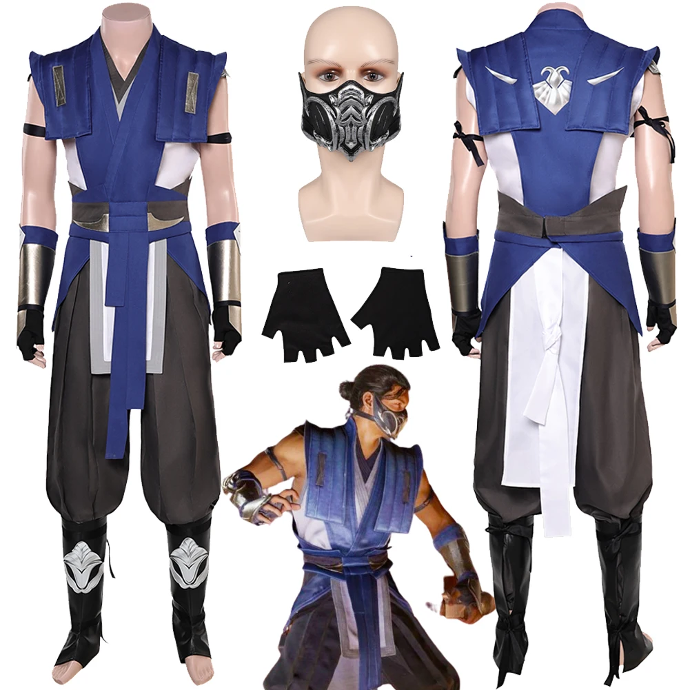 

Sub Zero Cosplay Fantasy Mask Anime Game Mortal Cos Kombat Costume Disguise Boys Adult Men Roleplay Halloween Fantasia Outfits