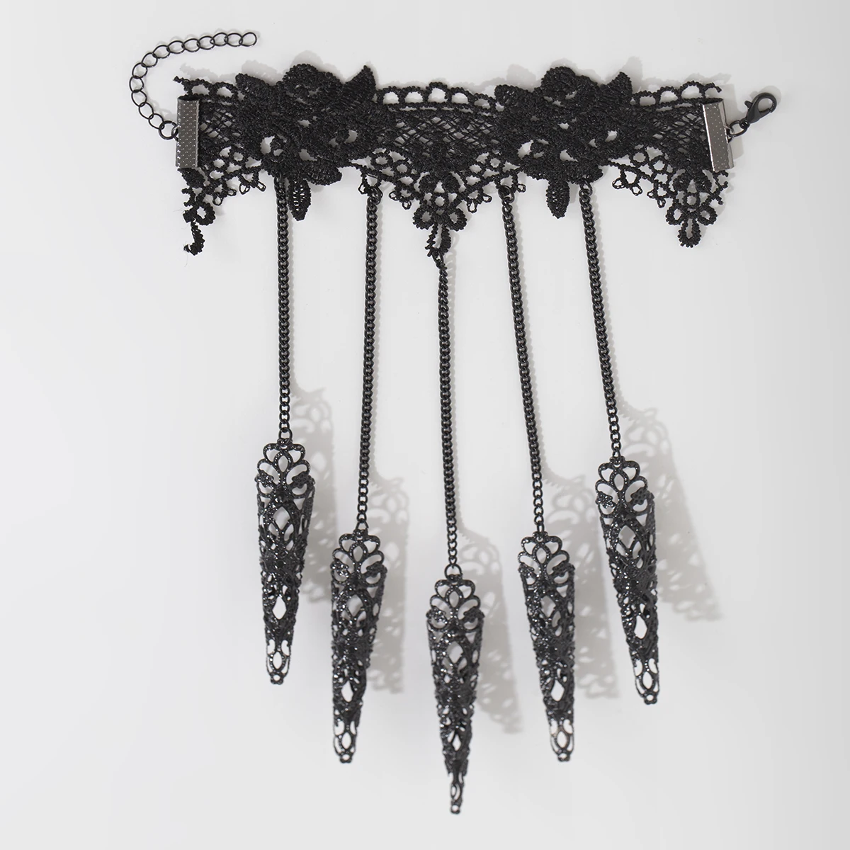 Gothic Black Lace Nail Set Bracelet Gothic Black Lace Nail Set Bracelet