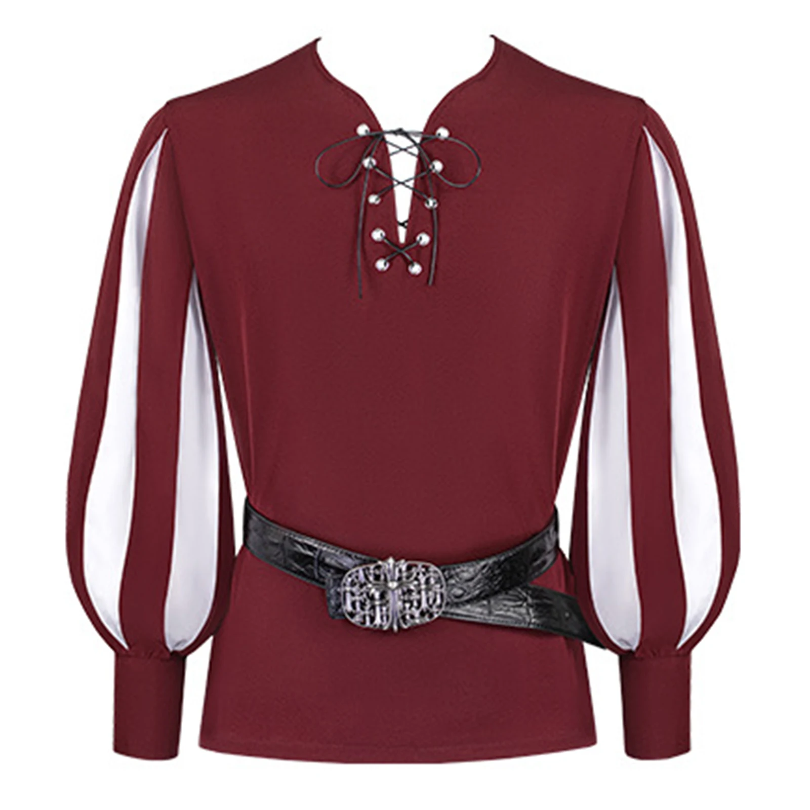 Men Renaissance Medieval Pirate Blouse Tunic Long Sleeve Knight Shirts Tops Halloween Cosplay Role Play Costume
Men Renaissance Medieval Pirate Blouse Tunic Long Sleeve Knight Shirts Tops Halloween Cosplay Role Play Costume