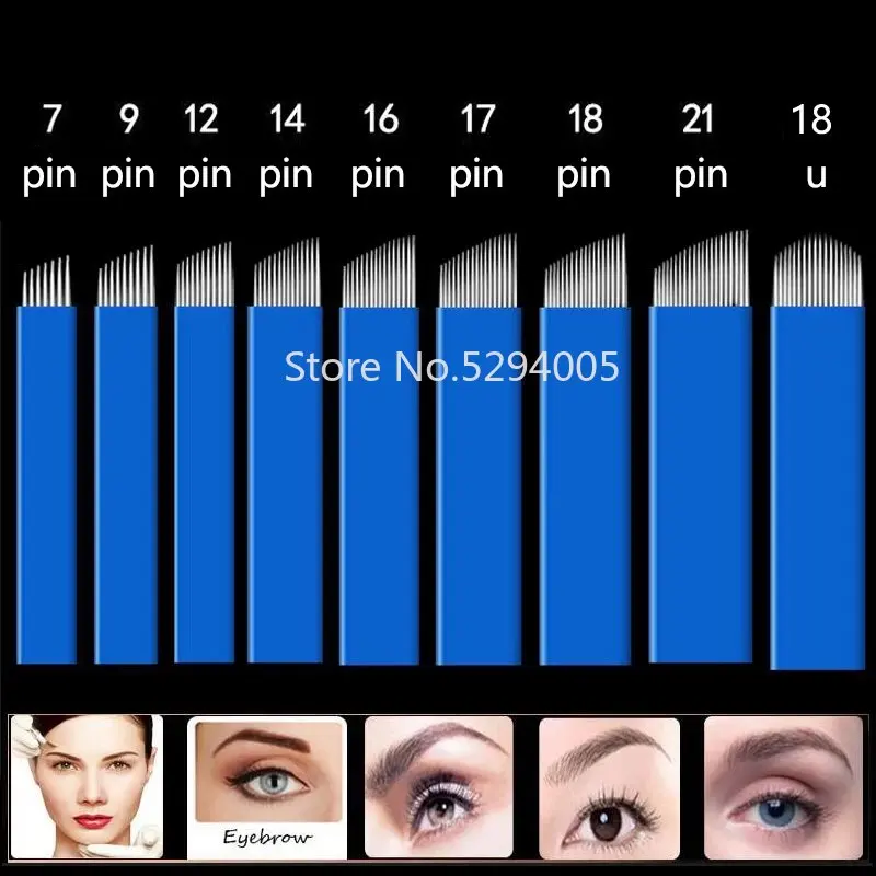 200pcs 0.15mm Microbladle Needle Blue Flex 7 9 14 16 18 21U Pin laminas Tebori U Balde Tattoo Needle for Tebori Microblading Pen
200pcs 0.15mm Microbladle Needle Blue Flex 7 9 14 16 18 21U Pin laminas Tebori U Balde Tattoo Needle for Tebori Microblading Pen
