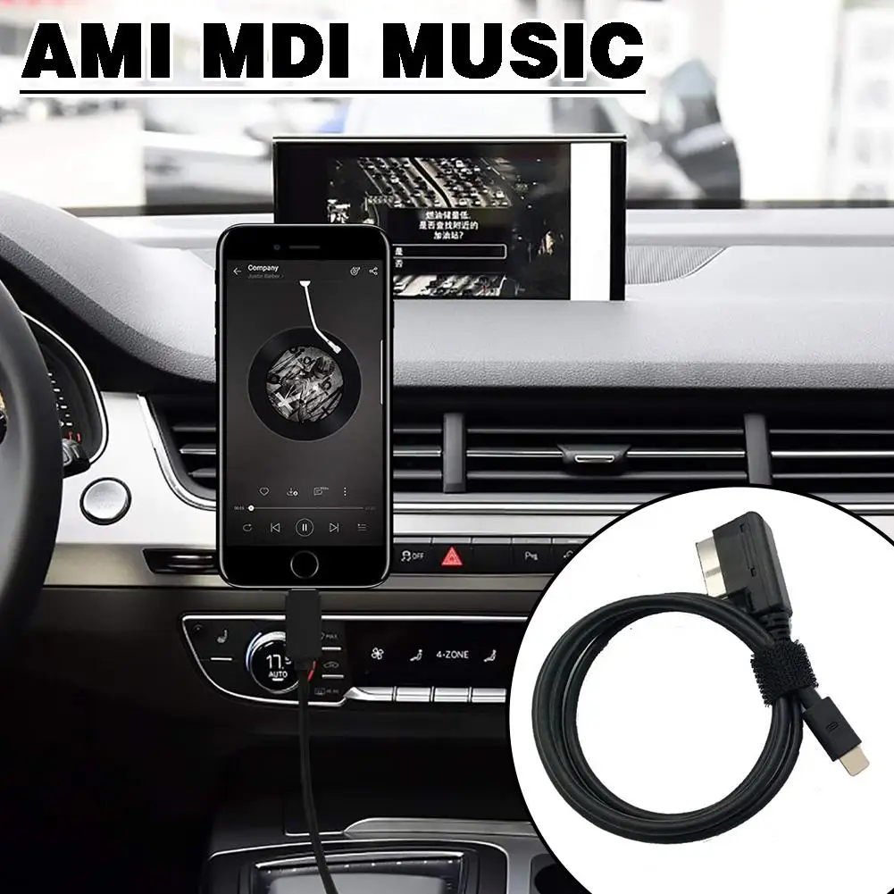 

Для Audi для VW MMI MDI интерфейс музыкальный адаптер AMI аудио кабель совместимый с Iphone X 8 7 6S 6Plus автозапчасти A1E2 F3K0