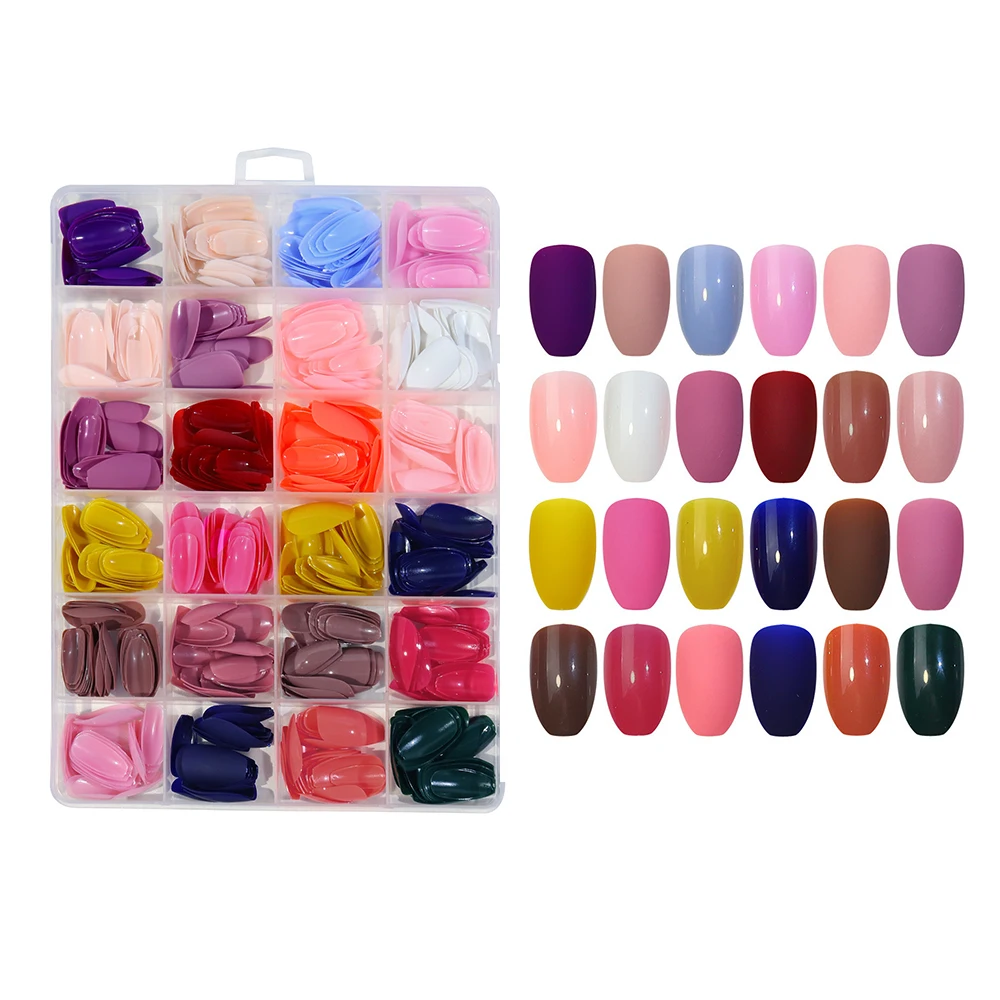 24 Colors 576pcs High Standard Press on Nails Medium Length Coffin Almond Ballerina False Nails for Nail Art DIY Fingernails
24 Colors 576pcs High Standard Press on Nails Medium Length Coffin Almond Ballerina False Nails for Nail Art DIY Fingernails