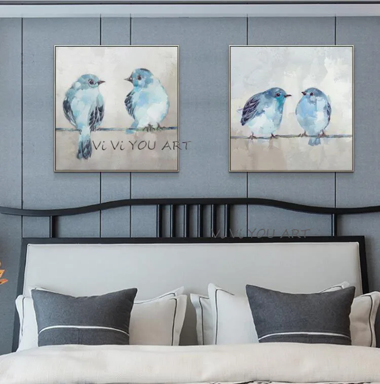 100% Handmade Bird Animal Blue Canvas Thick Large Size Picture Modern Oil Painting Porch Aisle Living Room Artwork
100% Handmade Bird Animal Blue Canvas Thick Large Size Picture Modern Oil Painting Porch Aisle Living Room Artwork