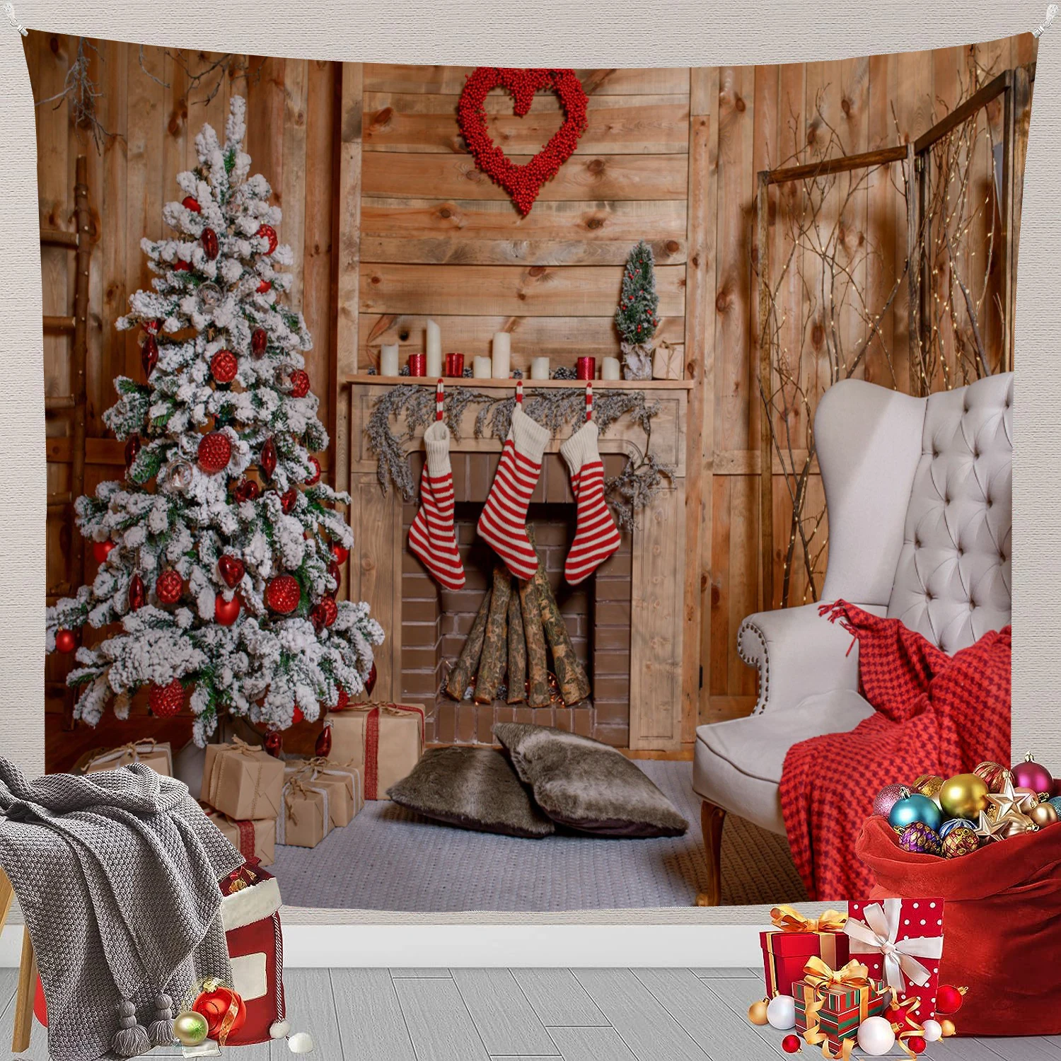 Christmas Scene Tapestry Wall Decoration Art Large Tapestry Decoration Photography Background Bedroom Living Room Decoration
Christmas Scene Tapestry Wall Decoration Art Large Tapestry Decoration Photography Background Bedroom Living Room Decoration
