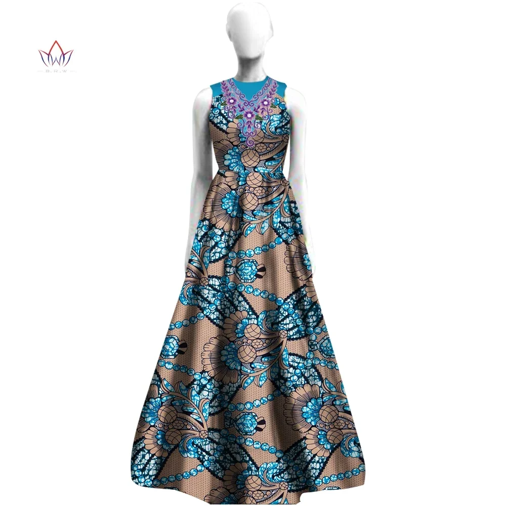 Элегантные африканские платья для женщин с цветочной вышивкой длинное платье макси без рукавов африканская одежда женское платье WY2419 
Элегантные африканские платья для женщин с цветочной вышивкой длинное платье макси без рукавов африканская одежда женское платье WY2419