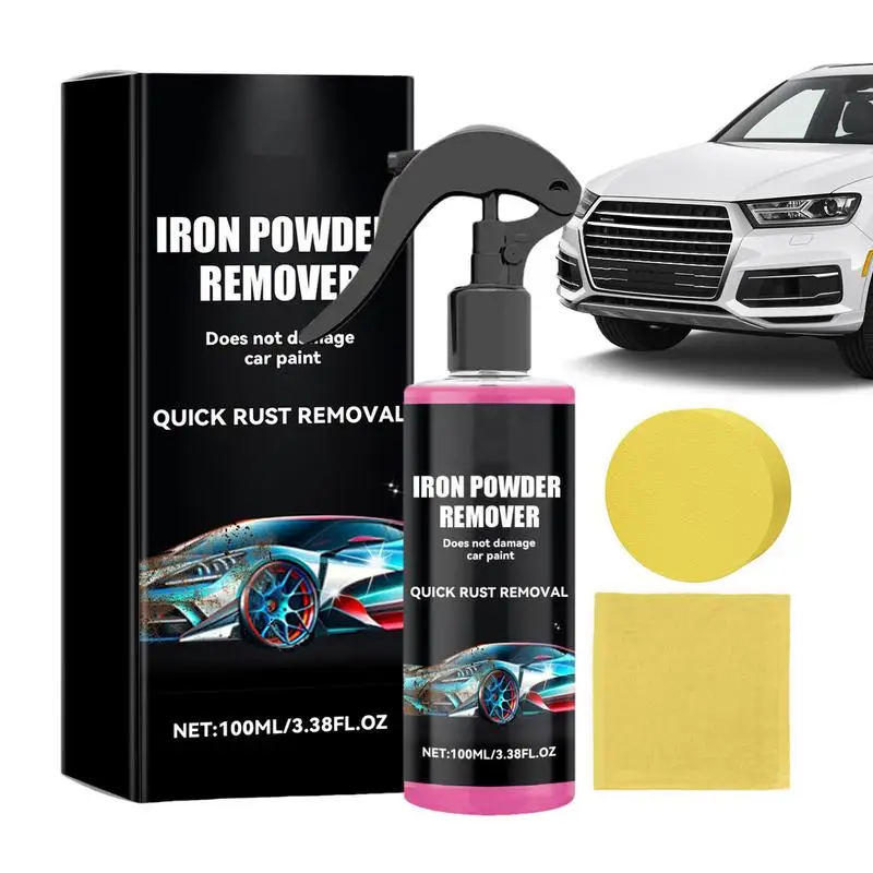 

Multi-purpose Rust Remover Spray 100ML Car Rust Stain Remover Motorcycle Exhaust Pipe Rust Cleaner Includes Sponge And Towel