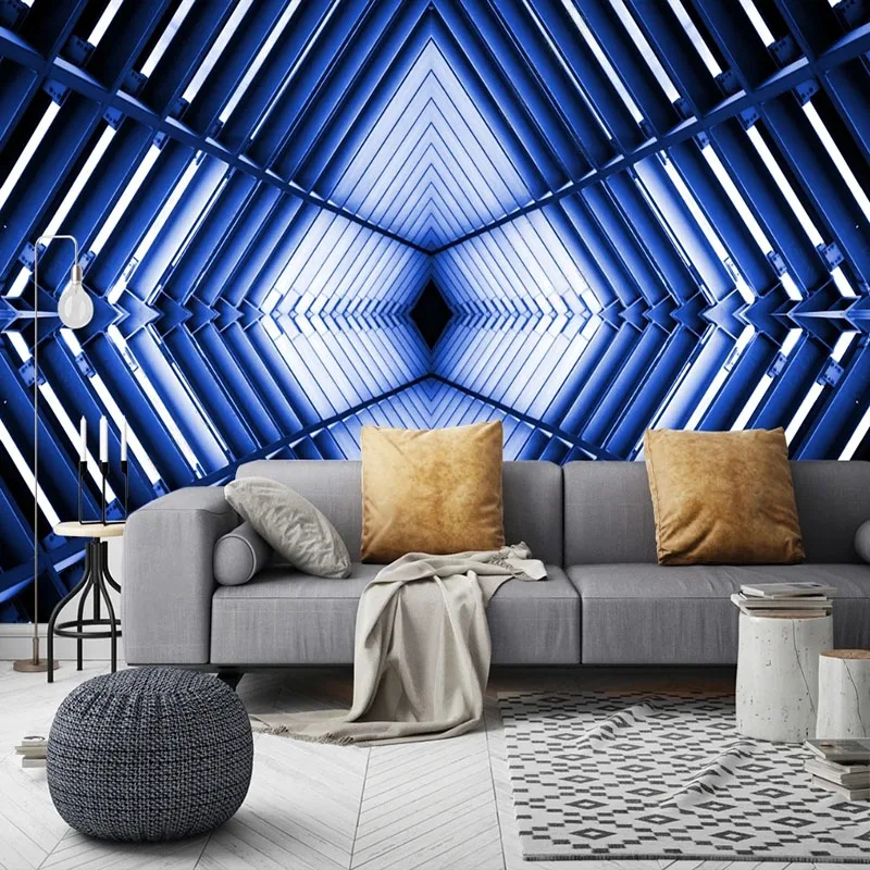 

Modern 3D European Retro Extension Space Tunnel Industrial Style Background Wall Papel De Parede Home Décor Tapety Fresco Tapiz