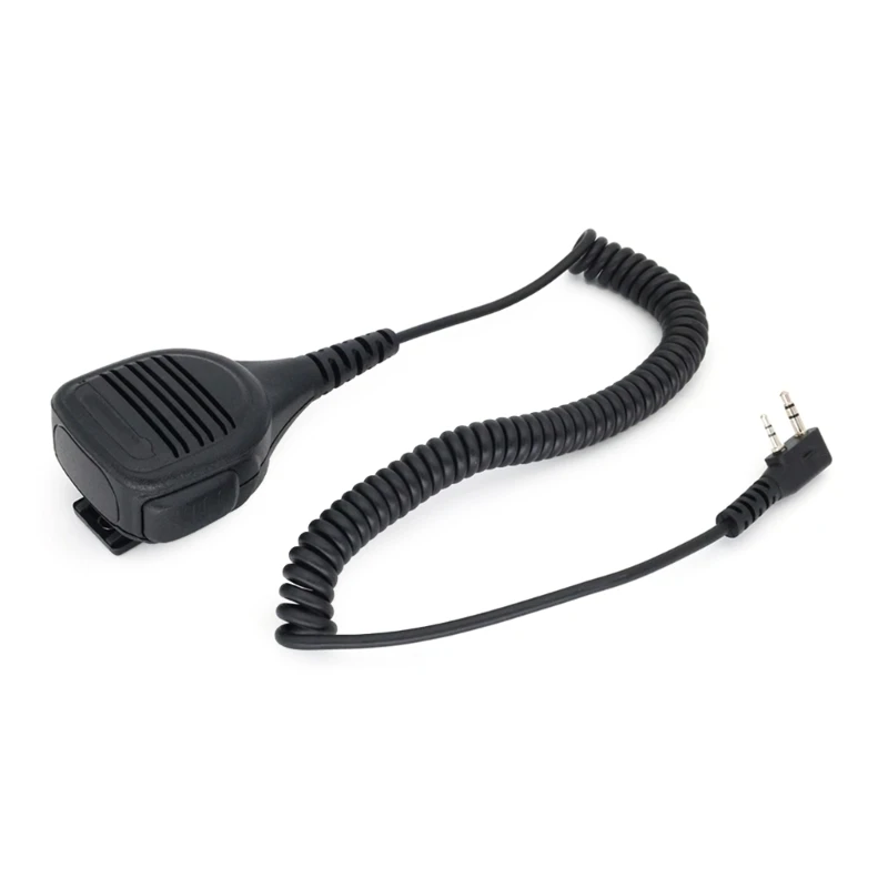 

2024 New 2 Pin K Plug Speaker Mics Portable Handheld Walkie Talkies Radio Microphone for UV-5R