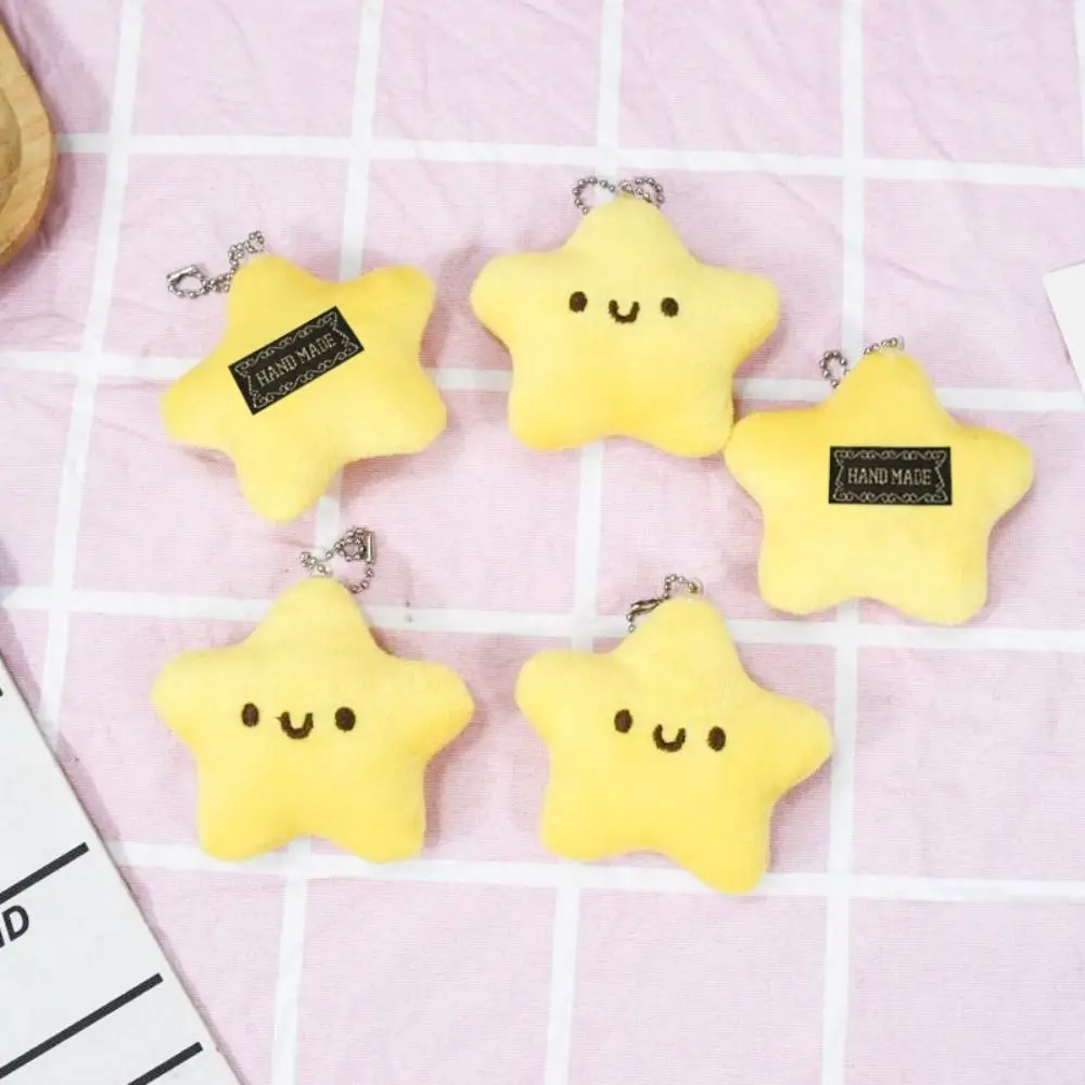

Handmade Star Plush Keyring Cartoon Plush Pentagram Key Chain Soft Star Star Plush Pendant Backpack Pendant