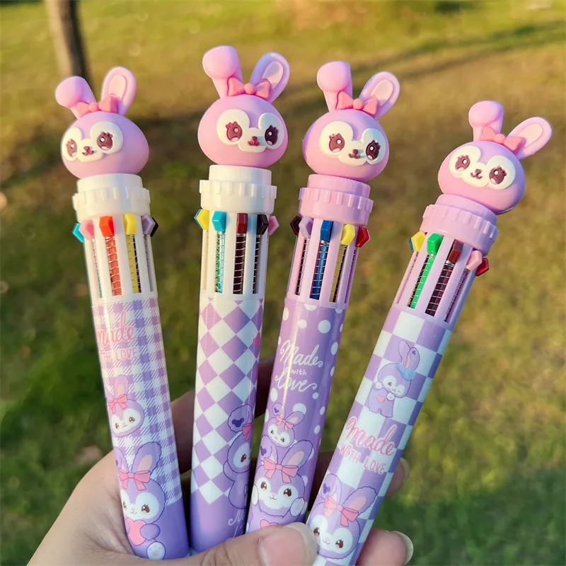 Милая разноцветная шариковая ручка с фиолетовым кроликом для девочек, цветная ручка, маркировочная ручка десять цветов, Многофункциональные Канцелярские Принадлежности для письма для студентов
Милая разноцветная шариковая ручка с фиолетовым кроликом для девочек, цветная ручка, маркировочная ручка десять цветов, Многофункциональные Канцелярские Принадлежности для письма для студентов