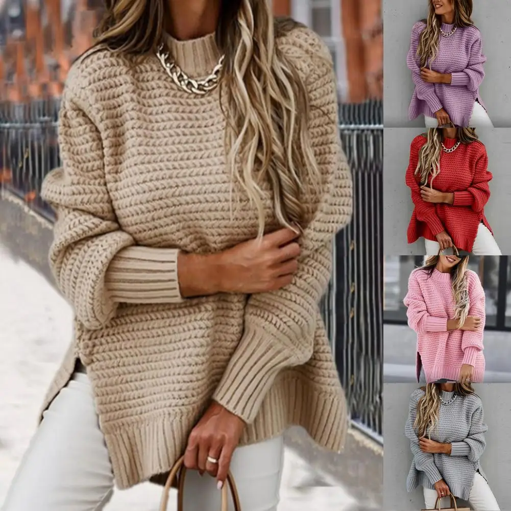 Women's Sweater Fashion Half High Neck Loose Solid Color Long Sleeve Thick Sweater Pullover Streetwear Autumn Winter Tops Mujer
Women's Sweater Fashion Half High Neck Loose Solid Color Long Sleeve Thick Sweater Pullover Streetwear Autumn Winter Tops Mujer