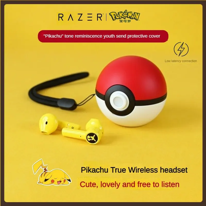 Беспроводные Bluetooth-наушники Razer Pokemon Pikachu, Tws спортивные наушники с шумоподавлением, микрофон с сенсорным управлением, универсальные
Беспроводные Bluetooth-наушники Razer Pokemon Pikachu, Tws спортивные наушники с шумоподавлением, микрофон с сенсорным управлением, универсальные