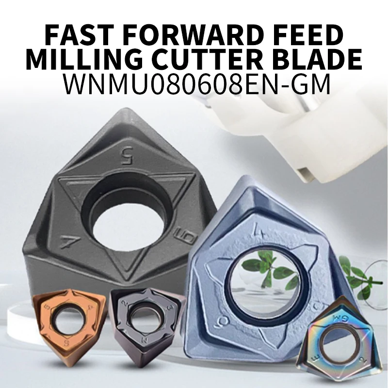 90 ° double-sided hexagon fast forward feeding blade WNMU080608 blade plane open rough right Angle MFWN milling cutter head 10PC 
90 ° double-sided hexagon fast forward feeding blade WNMU080608 blade plane open rough right Angle MFWN milling cutter head 10PC
