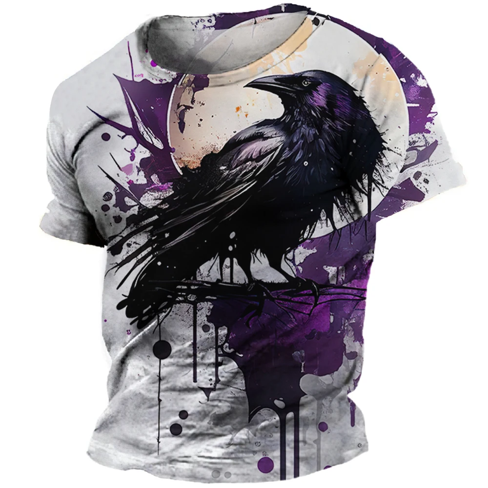 Animal T-Shirt For Men 3d Crow Print Loose Oversized Shirt Street Harajuku Tops Vintage Men Clothing Summer Casual Short Sleeves
Animal T-Shirt For Men 3d Crow Print Loose Oversized Shirt Street Harajuku Tops Vintage Men Clothing Summer Casual Short Sleeves