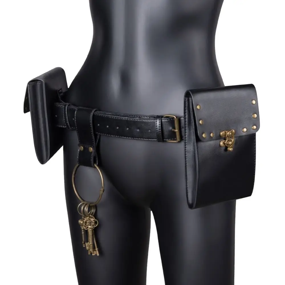 Retro Belt Pouch Costume Accessories Black Steampunk Waist Pouch Bag Brown PU Waist Ring Belt Men
Retro Belt Pouch Costume Accessories Black Steampunk Waist Pouch Bag Brown PU Waist Ring Belt Men