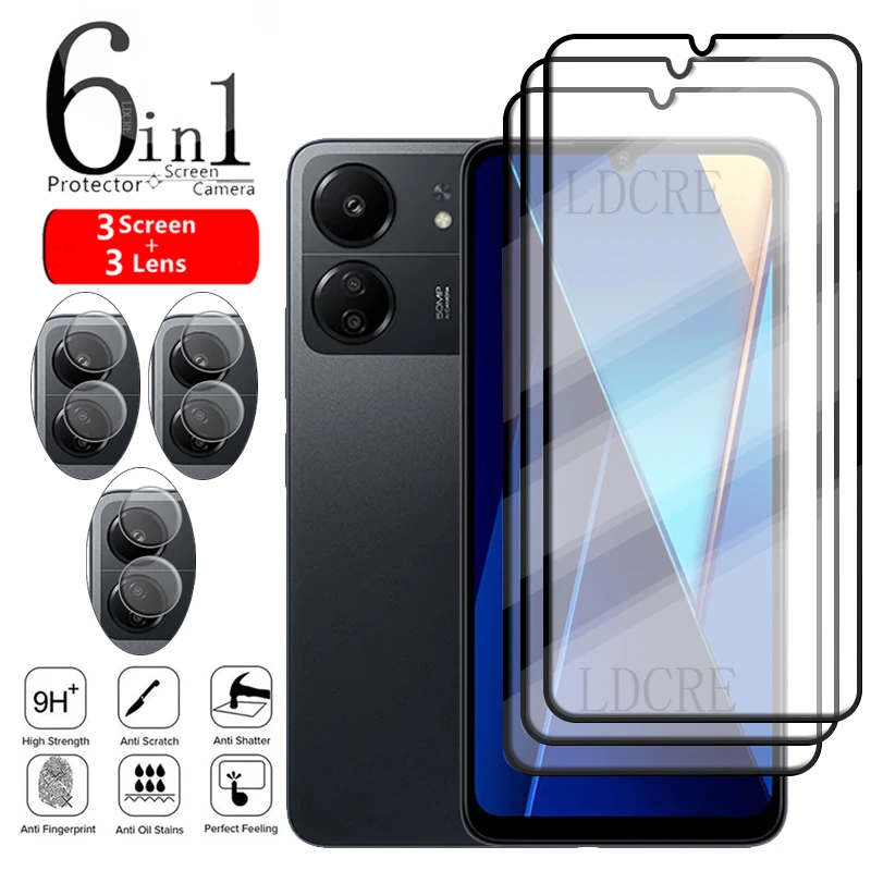 6-in-1 For Xiaomi Poco C65 Glass Poco C65 Tempered Glass Protective Full Cover Glue 9H HD Screen Protector Poco C65 Lens Glass
6-in-1 For Xiaomi Poco C65 Glass Poco C65 Tempered Glass Protective Full Cover Glue 9H HD Screen Protector Poco C65 Lens Glass