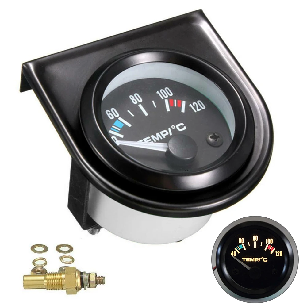 

2" 52mm Digital Car Water Temp Temperature Gauge 12V 40-120℃ LED With With Water Temp Joint Pipe Sensor Adapter Auto Meter