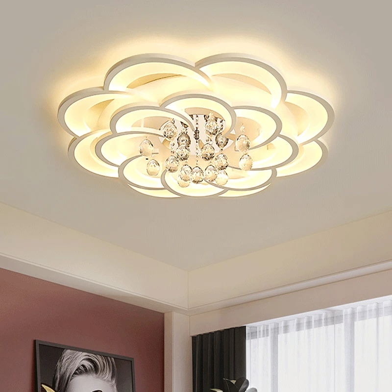 

New Modern Led Crystal Pendant Lighting for Living Room Bedroom Study Room Home Decor Lamp 110V 220V Ceiling Chandelier Fixtures