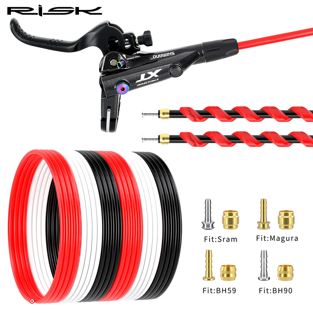RISK Bicycle Hydraulic Disc Brake Hose Kit Tube Pipe Housing Set For Shimano Magura Sram SM-BH59 BH90 Compression Bushing&Needle
RISK Bicycle Hydraulic Disc Brake Hose Kit Tube Pipe Housing Set For Shimano Magura Sram SM-BH59 BH90 Compression Bushing&Needle
